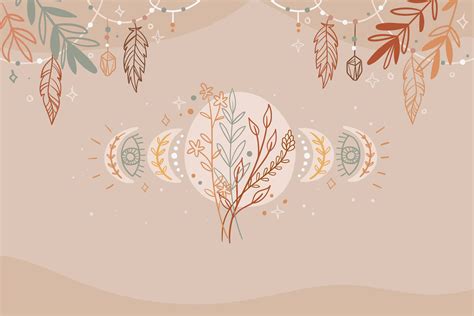 fall boho wallpaper|aesthetic bohemian wallpaper.